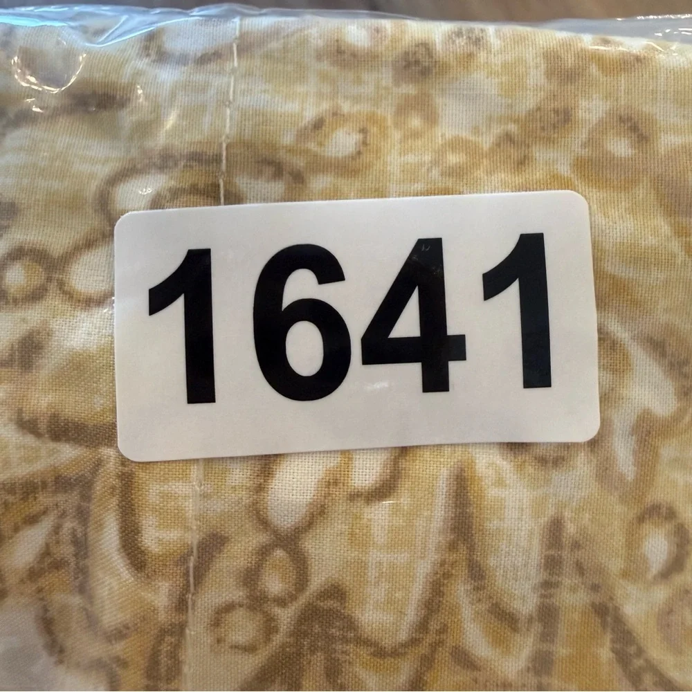 Pottery Barn Paisley Gold Yellow Ivory Large Euro Pillow Shams Cotton 26x26